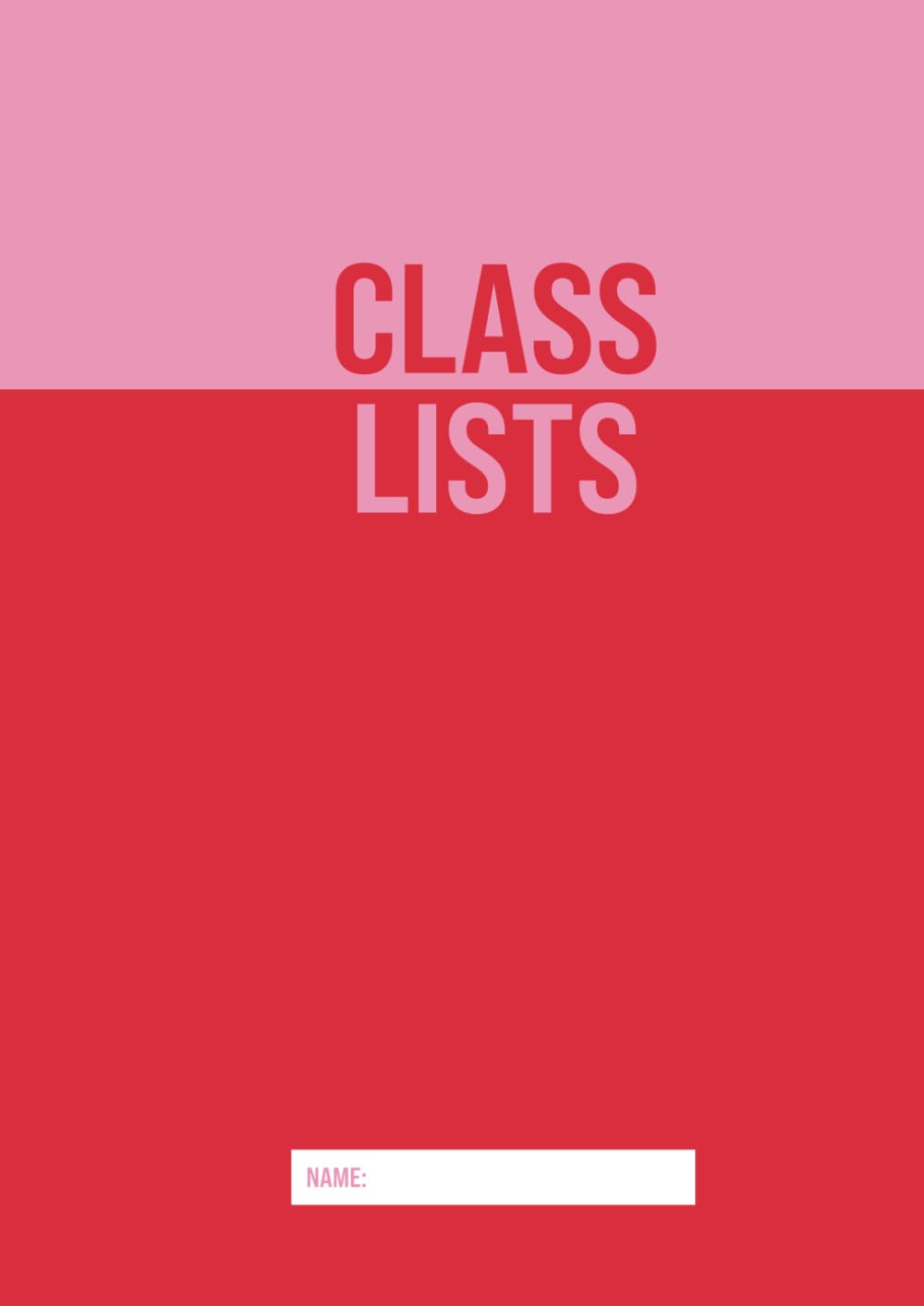 Class Lists - Blush